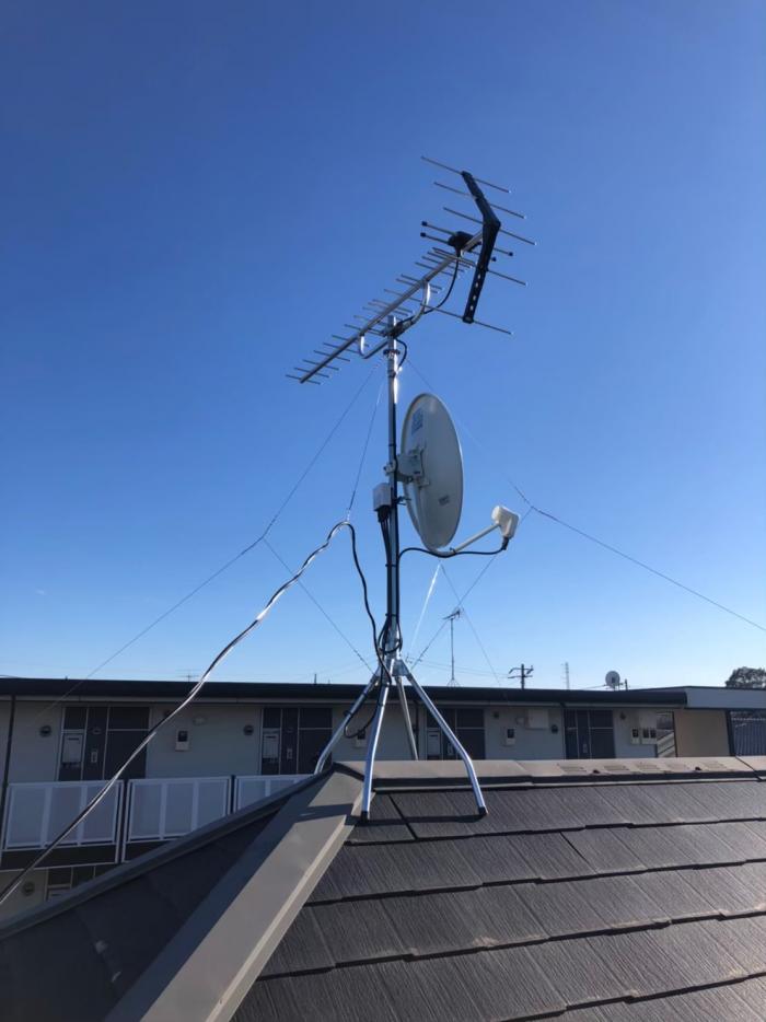 志木市中宗岡|UHFアンテナ+BSアンテナ工事