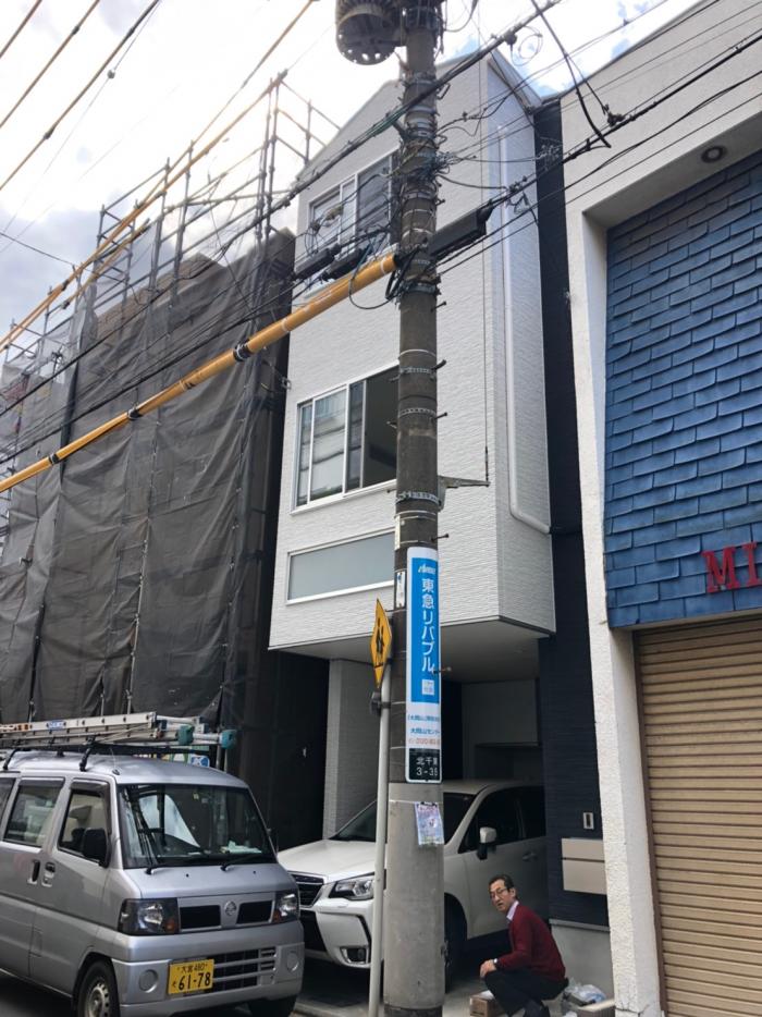 大田区北千束|デザインアンテナ+BSアンテナ工事