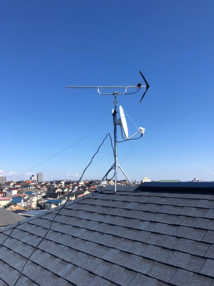 港南区東永谷|UHFアンテナ+BSアンテナ工事