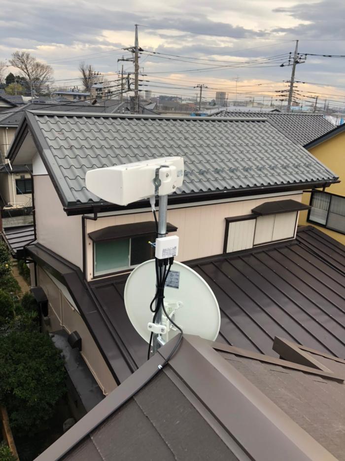 さいたま市中央区大戸|デザインアンテナ+BSアンテナ工事