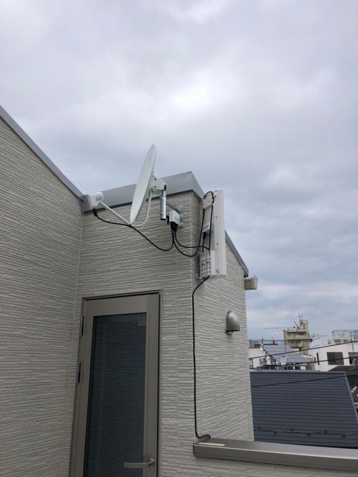 品川区小山|デザインアンテナ+BSアンテナ工事