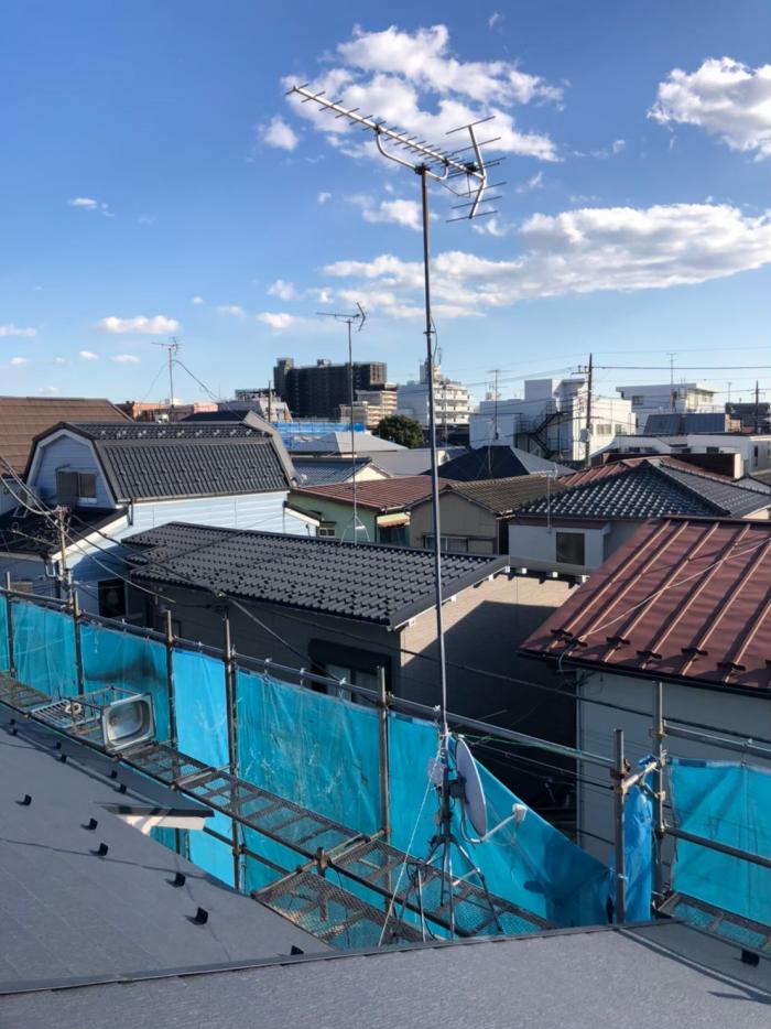 大田区南蒲田|UHFアンテナ+BSアンテナ工事