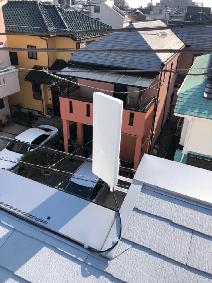 大田区山王|デザインアンテナ+BSアンテナ工事