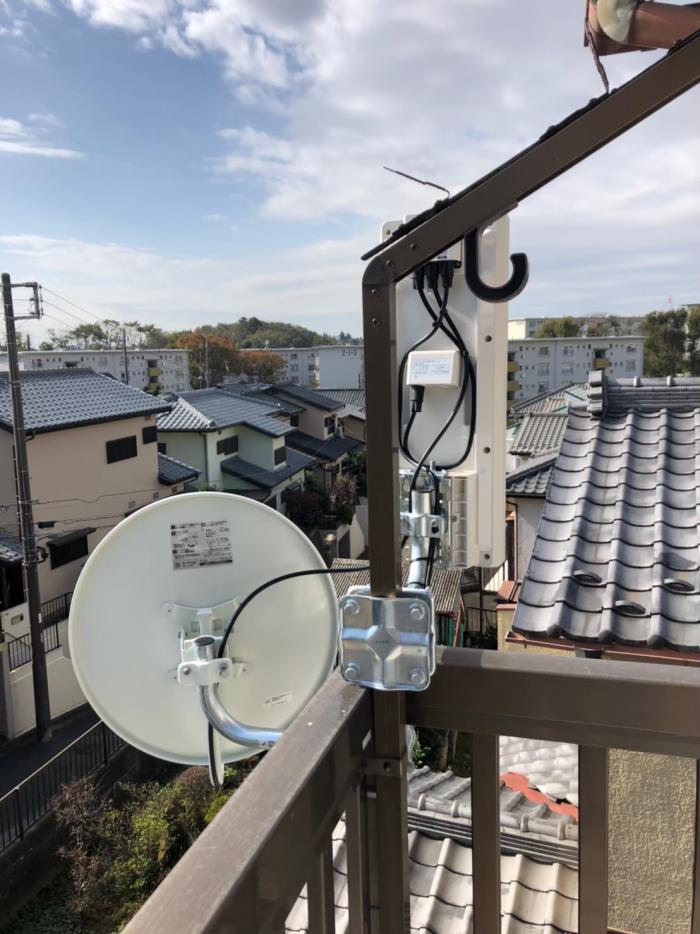 船橋市金杉|デザインアンテナ+BSアンテナ工事