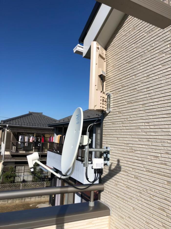 さいたま市岩槻区尾ヶ崎新田|デザインアンテナ+BSアンテナ工事