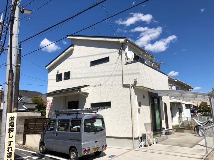 市川市真間|デザインアンテナ+BSアンテナ工事
