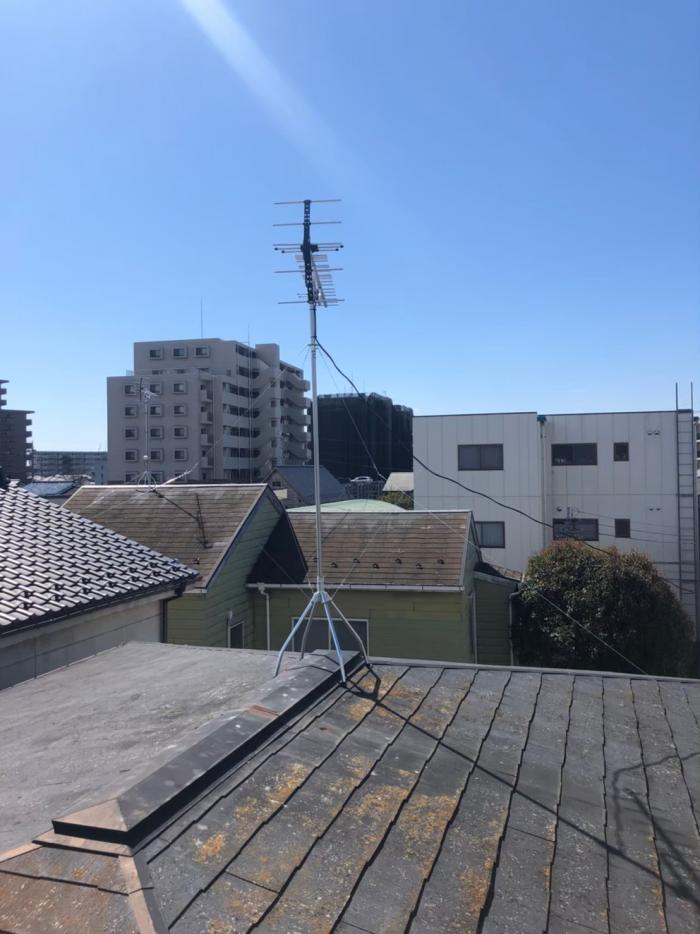 古河市本町|八木式アンテナ設置+撤去工事