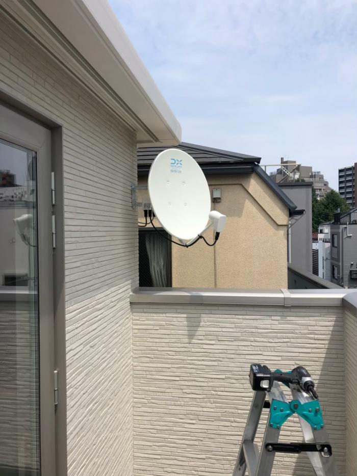 品川区北品川|デザインアンテナ +BS/CSアンテナ工事