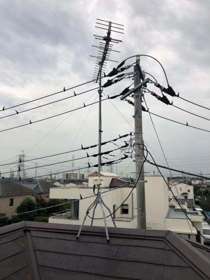 草加市西町|同軸ケーブル中継部交換工事