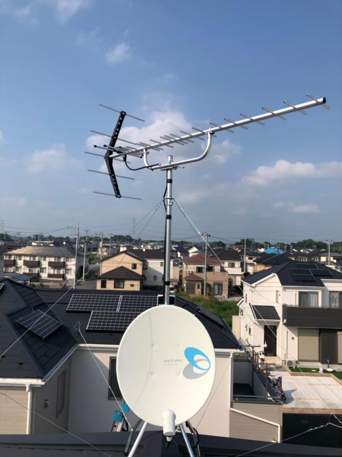 柏市大室 Uhfアンテナ Bs Csアンテナ工事 タクトホーム あさひアンテナ