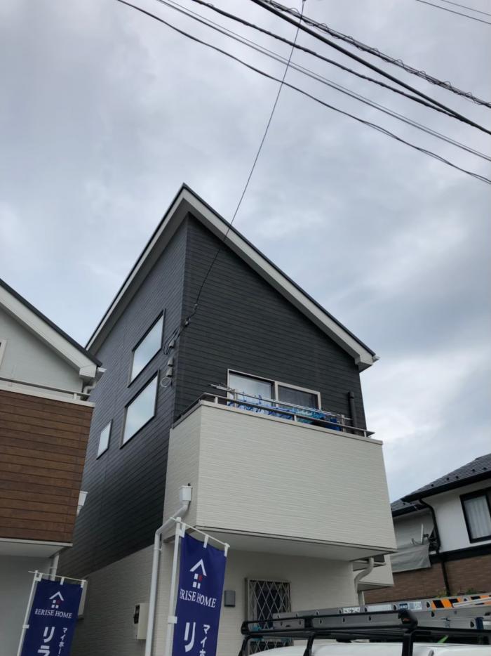 府中市栄町|デザインアンテナ+BS/CSアンテナ工事