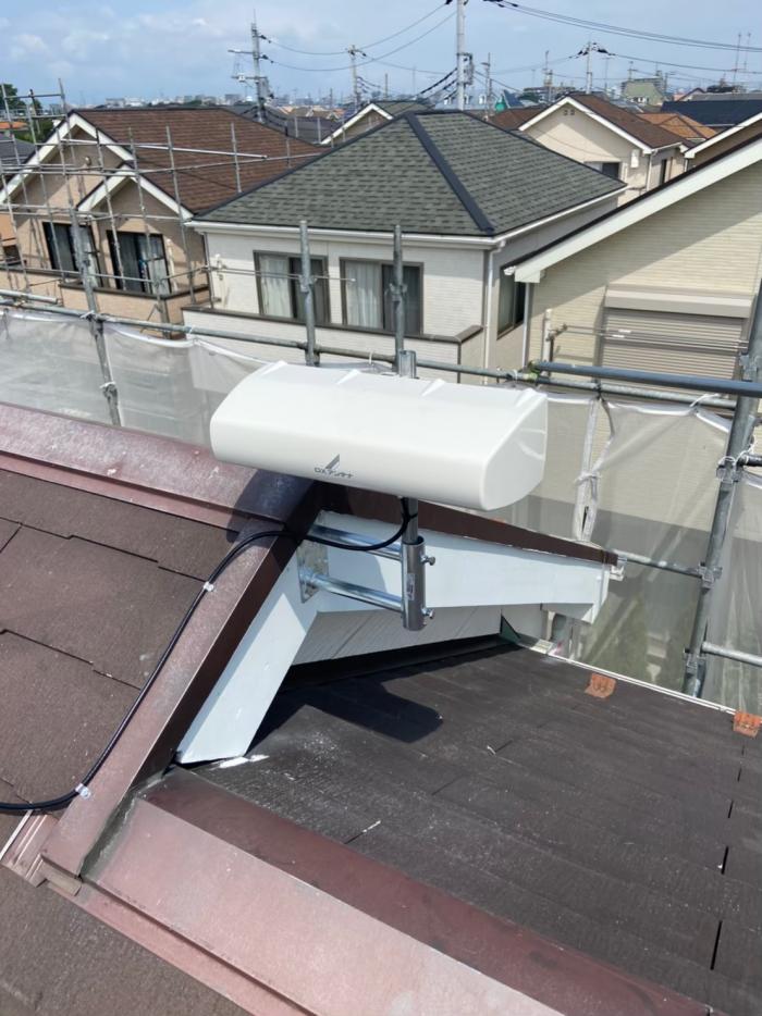 川越市木の目|横型デザインアンテナ工事