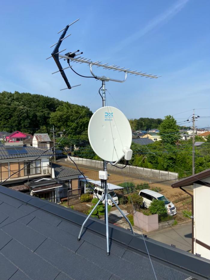 武蔵村山市中央|UHFアンテナ+BS /CSアンテナ工事|タクトホーム