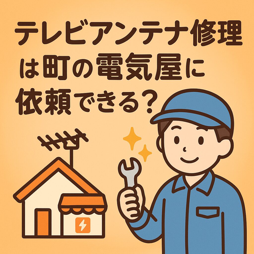 テレビアンテナ修理は町の電気屋に依頼できる？ 工事費用が安い業者