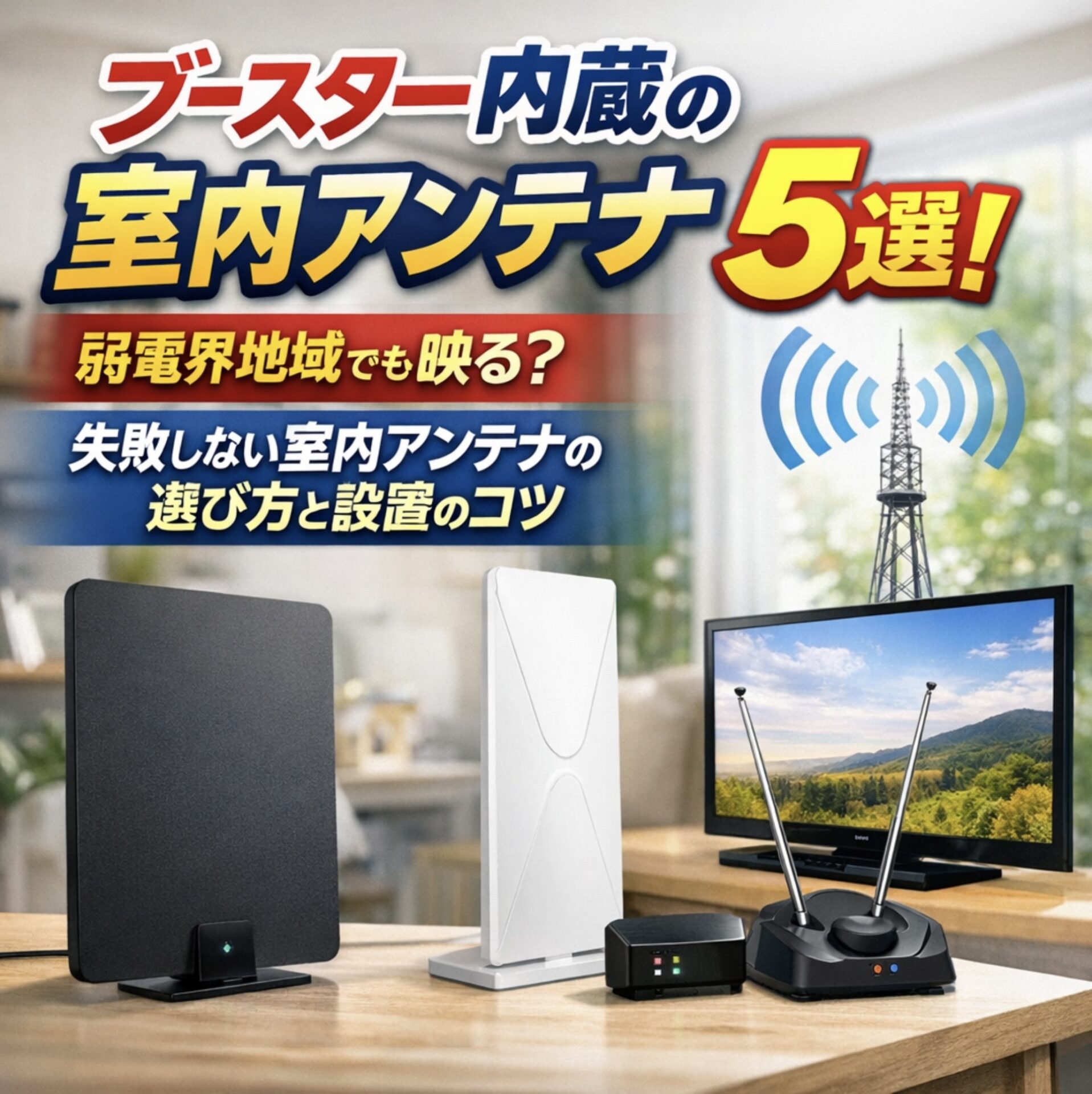 プロに聞く】ブースター内蔵の室内アンテナおすすめ5選：弱電界地域