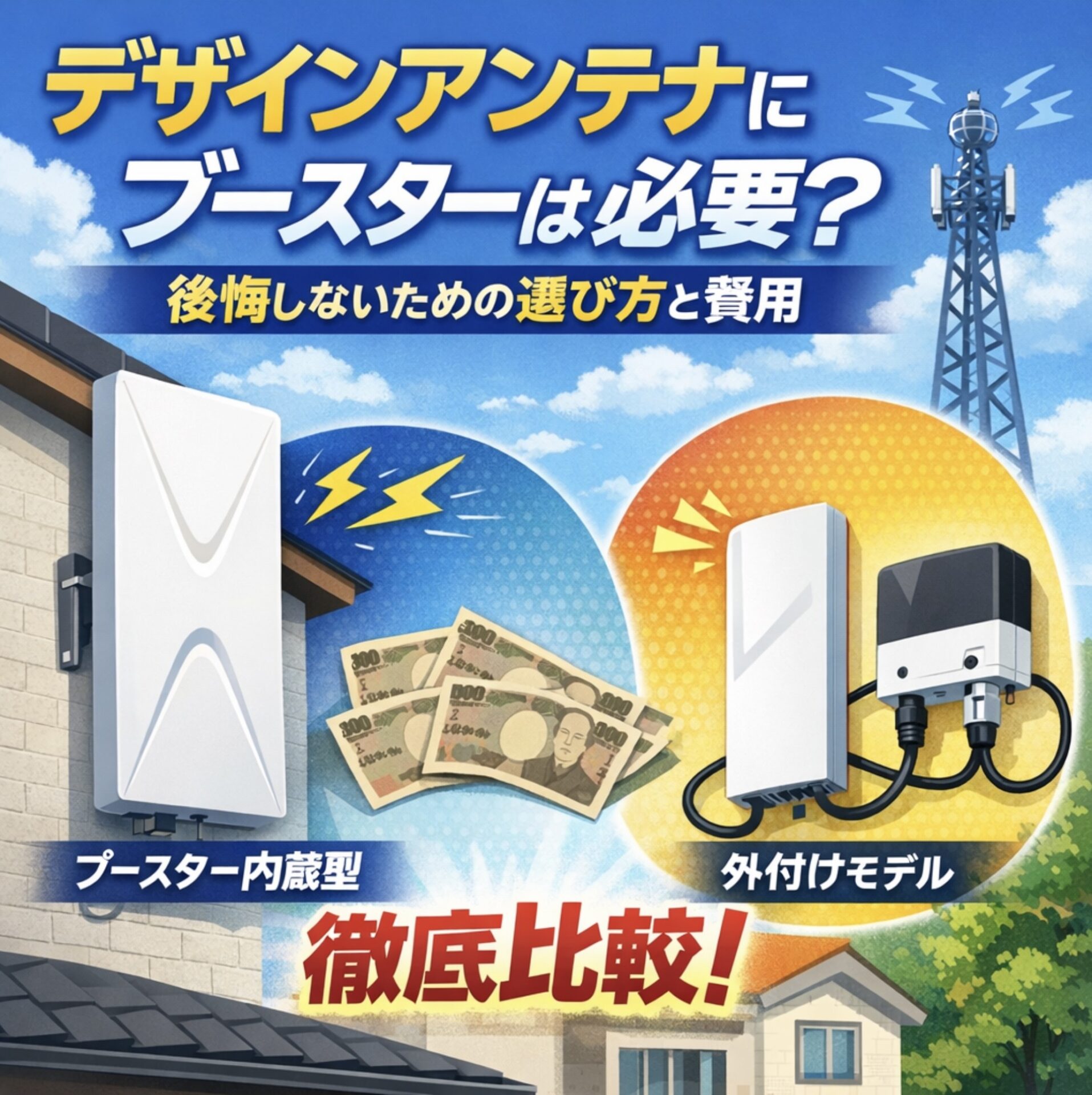 デザインアンテナにブースターは必要?後悔しないための選び方と費用 デザインアンテナにブースターは必要?後悔しないための選び方と費用